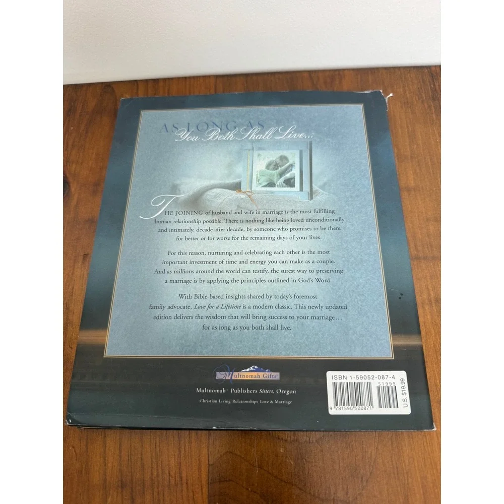 Love for a Lifetime Dr James Dobson Hardcover Christian Marriage Book 2003